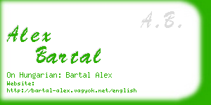 alex bartal business card